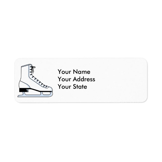 white ice skate vector graphic (Front)