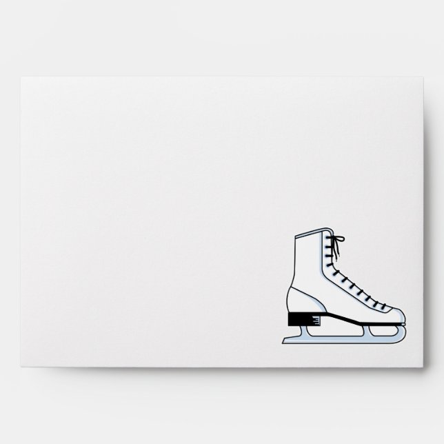 white ice skate vector graphic envelopes (Front)