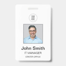 White ID badge