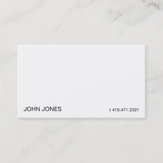 White ii business card (Front)