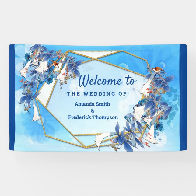 White Illustrated Watercolor Moonflower Banner (Horizontal)