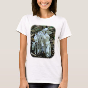 White Indian Pipe Wildflower Nature  T-Shirt