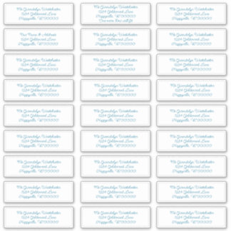 White Individual Mailing Address Labels