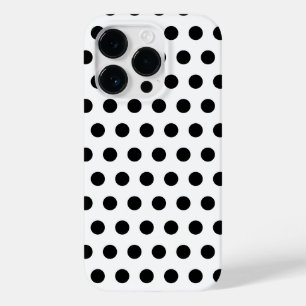 White iPhone Case Black Polka Dots Choose Colours