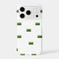 White iPhone Case with Green Grass Patch – Nature