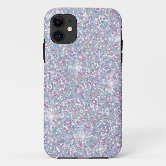 White iridescent glitter Case-Mate iPhone case (Back)
