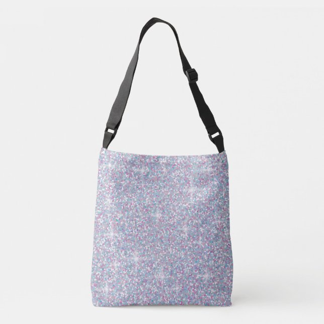White iridescent glitter crossbody bag (Back)