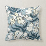 White Iris  Cushion/ throw pillow<br><div class="desc">A pretty and delicate Art Nouveau  Iris design</div>