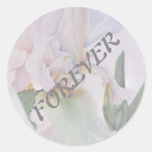 WHITE IRIS WEDDING STICKERS