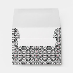 White isolated lace on CUSTOMIZE black background Envelopes