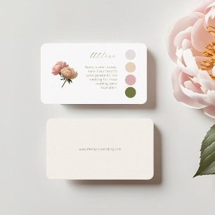 White & Ivory   Rose Wedding Attire Dress Code Enclosure Card