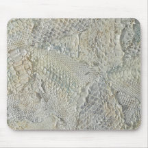 White Ivory Snakeskin Mousepad