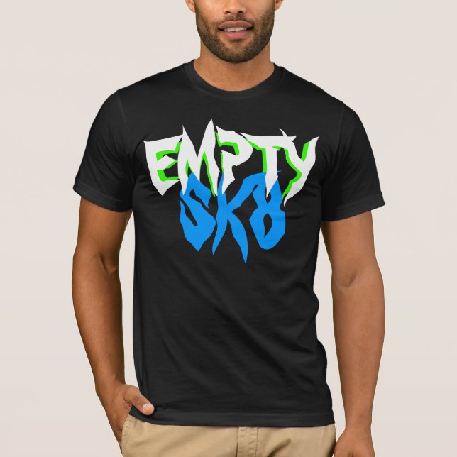 White Jagged Empty T T-Shirt (Front)