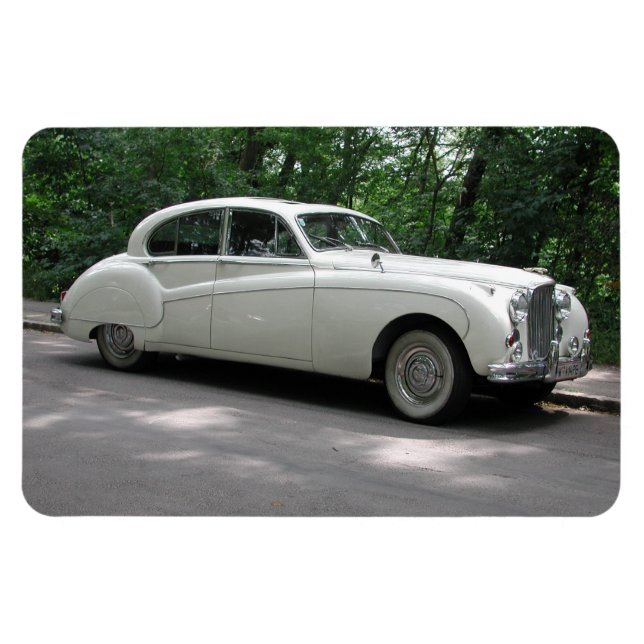 White Jaguar Mark IX Magnet (Horizontal)
