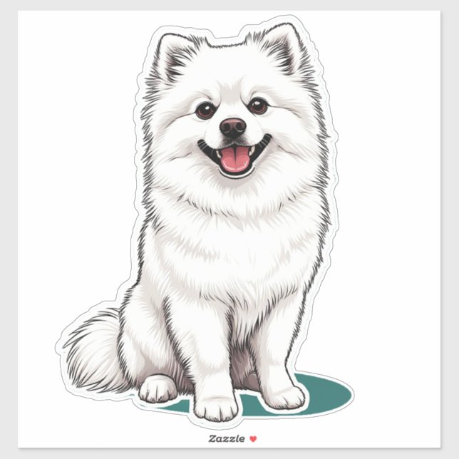 White Japanese Spitz (Sheet)