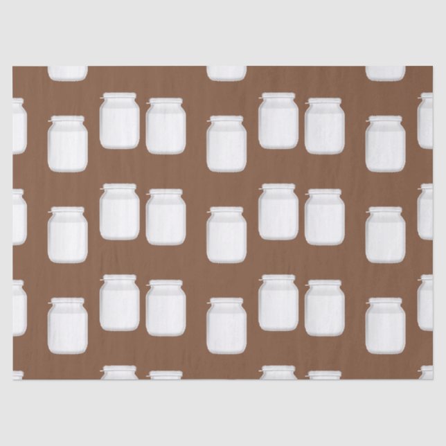 White jars on brown tissue paper (Front)