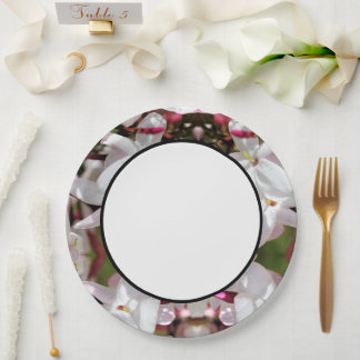 White Jasmine Paper Plate