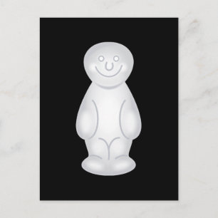 White Jelly Baby Postcard