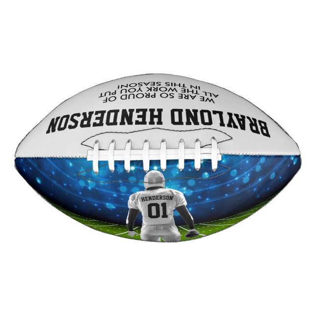 White Jersey Personalised Player Football American Football (Front)