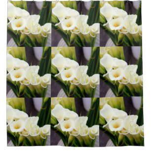 white kala lillies shower curtain