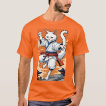 White Karate Cat