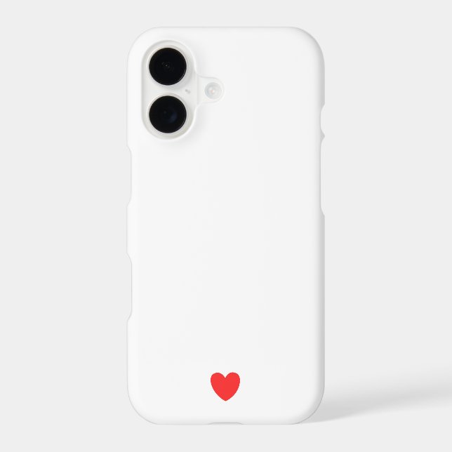 White Kawaii Heart iPhone Case Mate Design (Back)