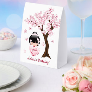 White Kimono Kokeshi Doll Cute Geisha Girl