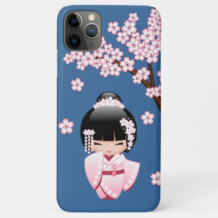 White Kimono Kokeshi Doll - Cute Geisha Girl iPhone 11 Pro Max Case