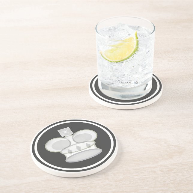 White King Chess Piece Coaster (Side)