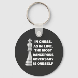 White King Chess Piece Wisdom Power Strategy Key Ring