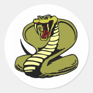 White King Cobra Classic Round Sticker