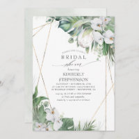 White King Protea Orchids Tropical Bridal Shower