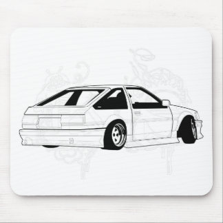 White KIS Levin AE86 Mouse Mat