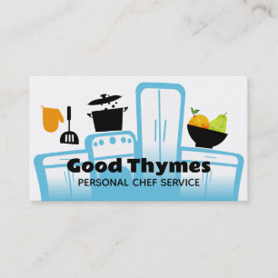 white kitchen appliances vegetables herbs cooki... business card