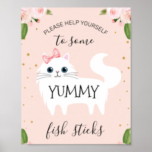 White Kitten Are You Kitten Me Birthday Sign