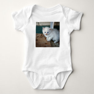 White Kitten Baby Bodysuit