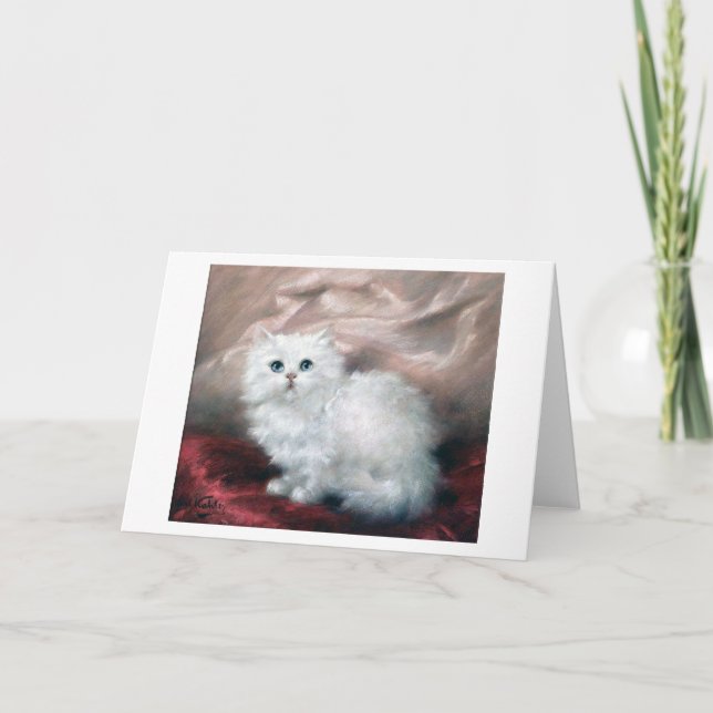 White Kitten, Carl Kahler Card (Front)