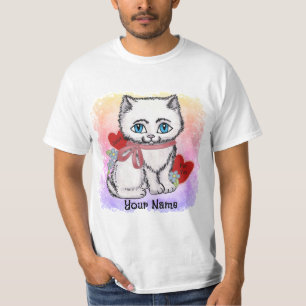 White Kitten Cat T-Shirt