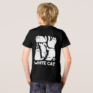 White Kitten Silhouettes - Cute Feline Design Tri-Blend Shirt