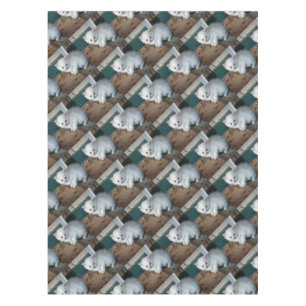 White Kitten Tablecloth