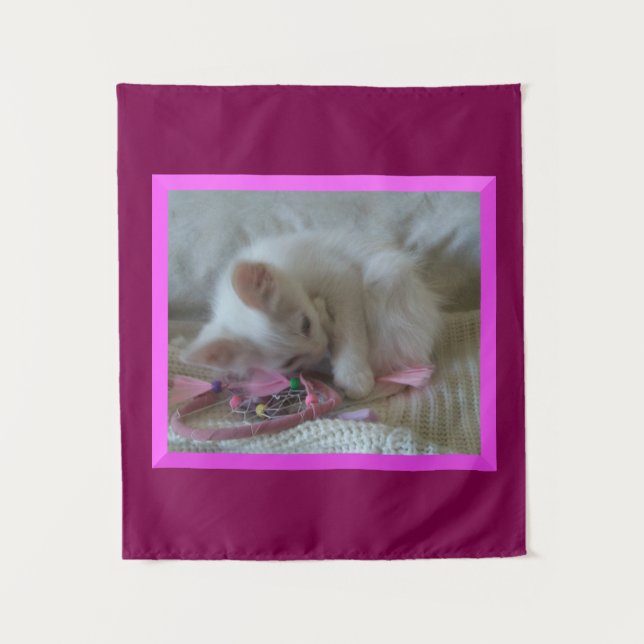 White Kitten Tapestry (Front)