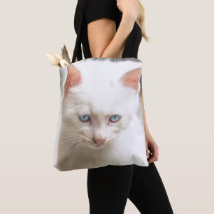 White Kitten Tote Bag