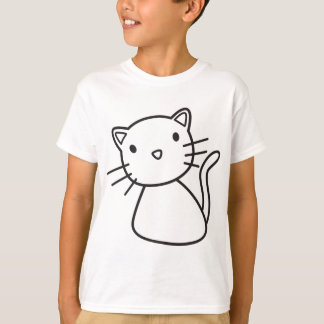white kitty t-shirt