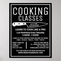 White Knife, Gourmet, Cooking Classes Advertising