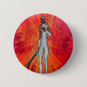 White Knight 6 Cm Round Badge