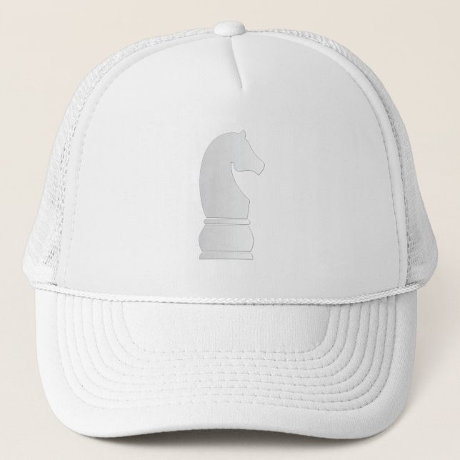 White Knight Chess piece Trucker Hat (Front)