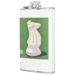 White Knight Hip Flask