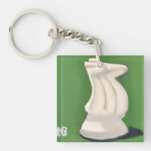 White Knight Key Ring
