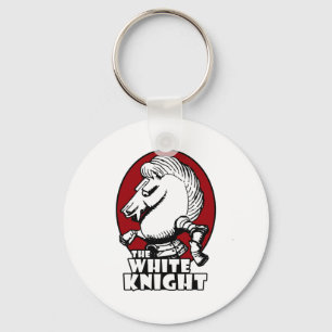 White Knight Logo Red Key Ring
