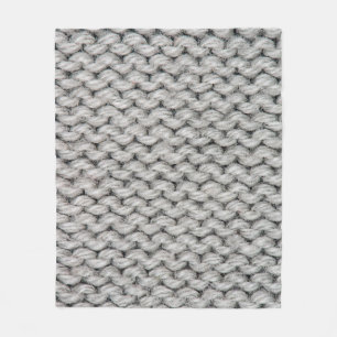 White knitted wool texture, close-up photo. fleece blanket